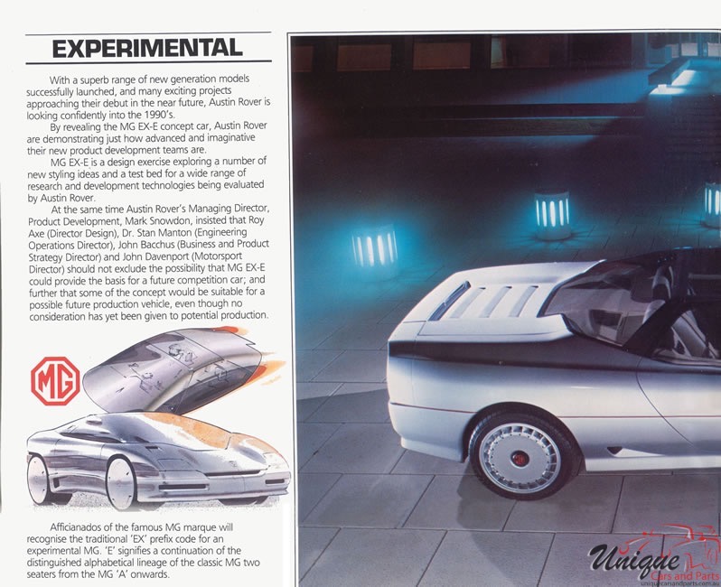 1985 MG EX-E Brochure Page 5